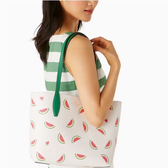 Kate Spade New Watermelon What A Melon Small Reversible Tote - Picture 4 of 7